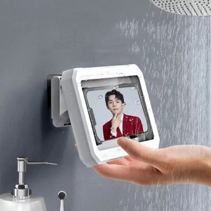Einziehbarer, drehbarer Badezimmer-wasserdichter Handykasten, Wandhalterung, Handyhalter, Weiß, Schwarz, Rosa, Grün