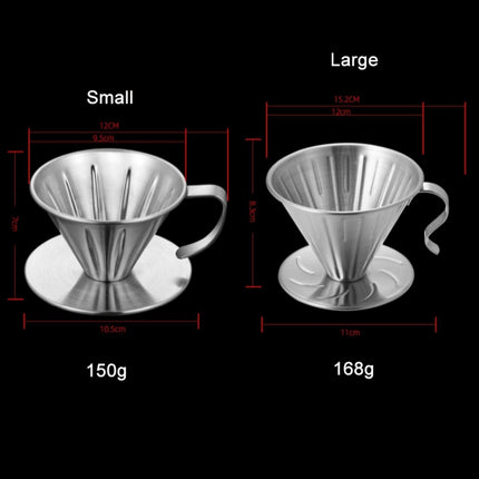 Double-layer Stainless Steel Pour-over Coffee Filter, Size:, Small