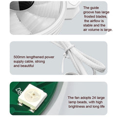 COOLMOON 12cm Infinity Lens Computer Cooling Fan PWM ARGB Chassis Cooling Fan, WF1 (White), WF1 (Black)