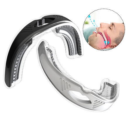 Sleeping Anti Snoring Mouth Guard Braces For Sleep Better Breath, White, Black