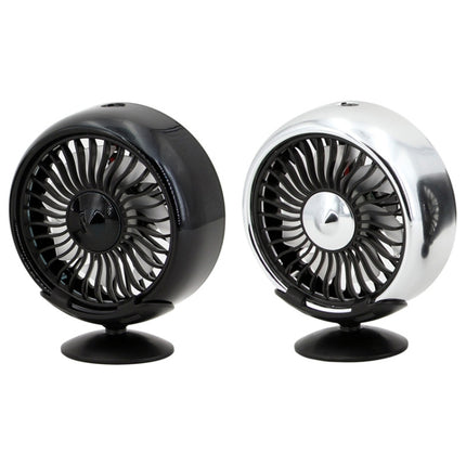 F102 Vehicle Dashboard Multi-function USB Colorful Lights Fan, Black, Silver