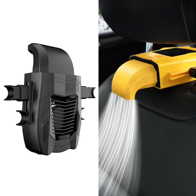 F415 Car Multifunctional Seat Back USB Fan, Black, Yellow