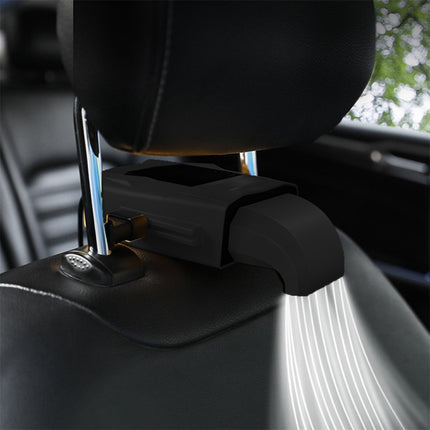 F415 Car Multifunctional Seat Back USB Fan, Black, Yellow