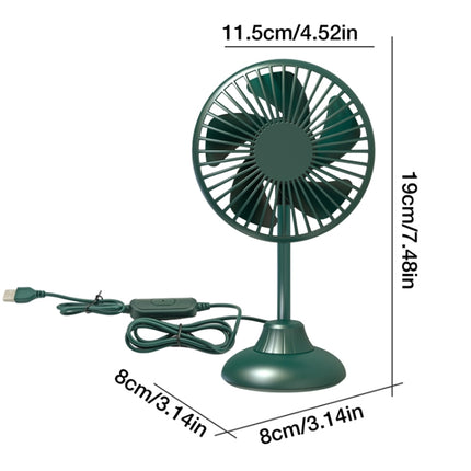 F502 Mini Hose Small Fan Car USB Fan, Green, Black