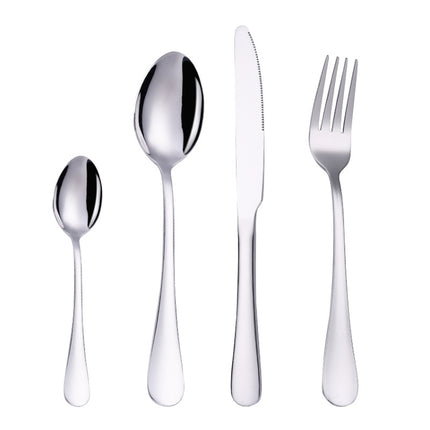 4PCS/Set Stainless Steel Western Steak Fork Spoon Knife Set, True Color, Golden, Rose Gold, Colorful, Black