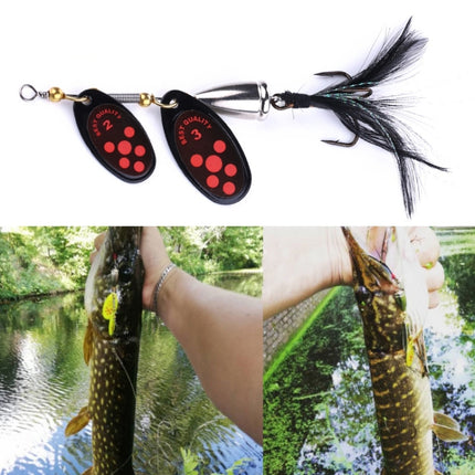 HENGJIA SP304 6.5cm 13g Feather Hook Rotating Sequin Road Lure Bait, SP304 Orange Red, SP304 Black, SP304 Yellow