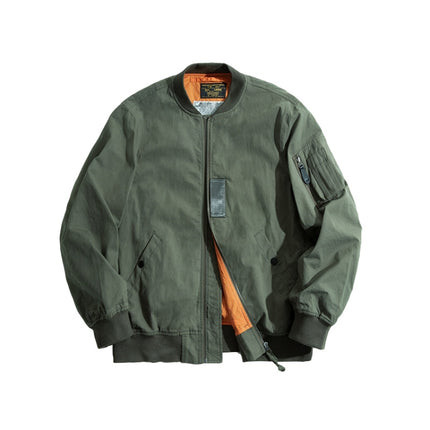 W2007119 Retro Bomber Jacket Autumn and Winter Casual Baseball Uniform