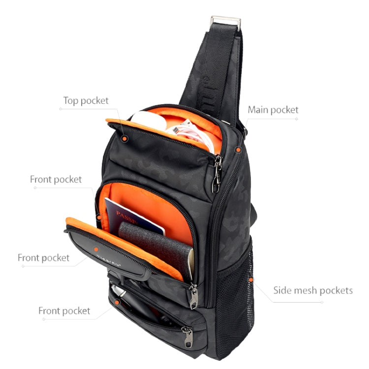 Tigernu T-S8182 Men Sports Chest Bag Waterproof Shoulder Bag