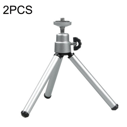 2PCS Projector Phone Stand Desktop Portable Telescopic Mini Metal Tripod, Style:, 2 Sections (Black), 2 Sections (Silver), 3 Sections (Black), 3 Sections (Silver)