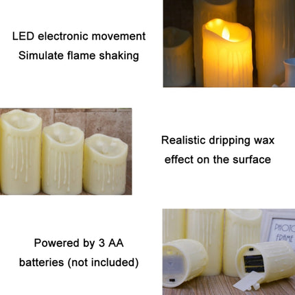 LED Electronic Candle Lights Halloween Christmas Decoration Props, Size:, 7.5x10cm, 7.5x12.5cm, 7.5x15cm, 7.5x17.5cm, 7.5x20cm