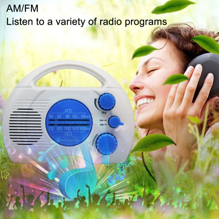 SY-910 AM/FM Two Waves Radio IPX4 Waterproof Portable Radio, SY-910