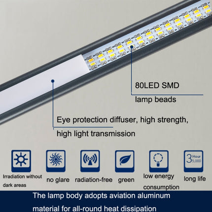 USB Clip Lamp Student Eye Protection LED Dimmable Desk Light, Purple, Gold, Black, Silver