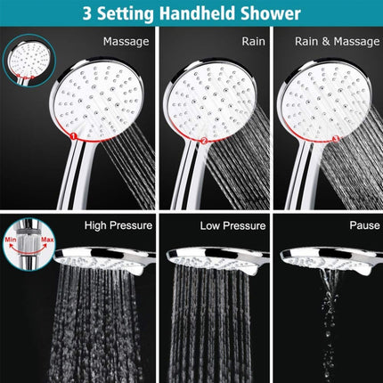 Pressurized Water-Saving Top Spray Handheld Dual Shower Set, Dual Shower Set