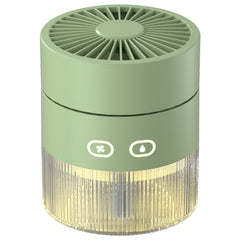 OM008 Desktop Foldable Spray Humidification Mini USB Water Cooling Fan, OM008 Mousse Green