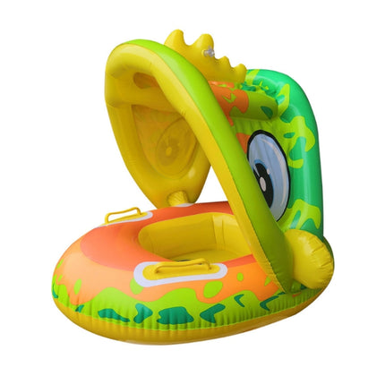 Baby Cartoon Animal Swimming Ring With Awning, Swimming Ring With Awning(Green), Swimming Ring With Awning(Purple)