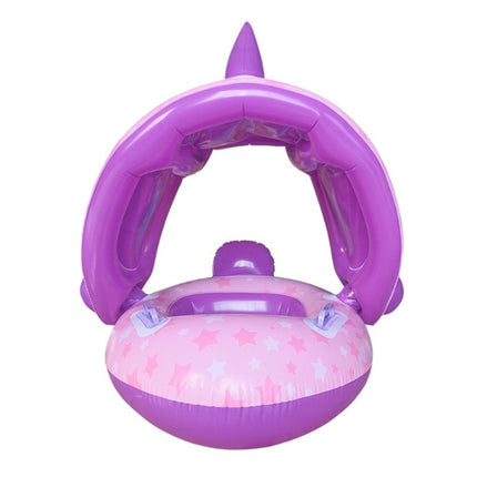 Baby Cartoon Animal Swimming Ring With Awning, Swimming Ring With Awning(Green), Swimming Ring With Awning(Purple)