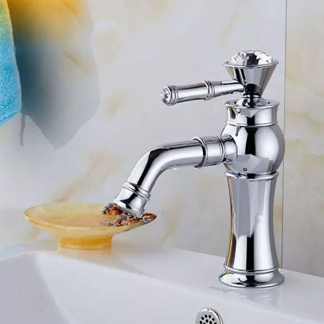 All Bronze Bathroom Basin Hot And Cold Water Faucet, Style:, Electroplated Short Model, Electroplated Short Model+Water Inlet Pipe, Electroplated High Model, Electroplated High Model+Water Inlet Pipe, Gold Short Model, Gold Short Model+Water Inlet Pipe...