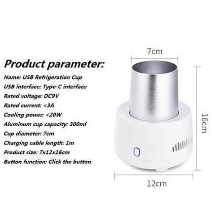 Car Mini Refrigerator Portable Household Freezer Refrigeration Cup, White