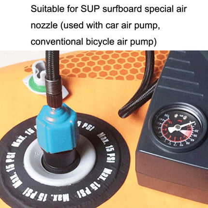For Paddle Kayak Surfboard Valve Adapter Car Pump Conversion Head, Orange, Blue