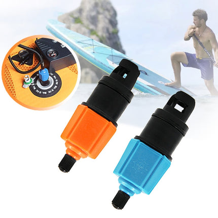 For Paddle Kayak Surfboard Valve Adapter Car Pump Conversion Head, Orange, Blue