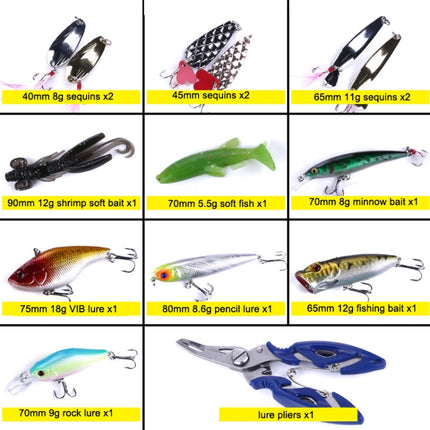 HENGJIA Sea Bass Fake Soft Bait Fishing Gear Accessories Freshwater Bait, 110 PCS / Box