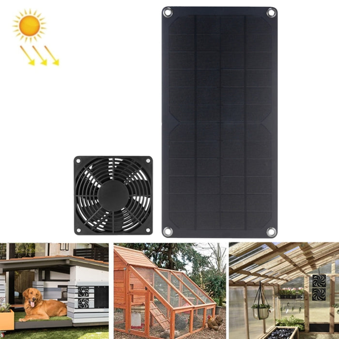 10W High Speed and Long Life Solar Mini Fan Outdoor Pet Exhaust Fan, 10W