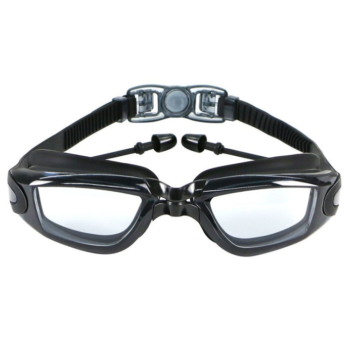 HAIZID HD Anti-fog Waterproof Myopia Swimming Goggles, Optical Black, Optical Blue, Optical Pink, Optical Gray, Plating Black, Plating Blue, Plating Pink, Myopia 150 Degrees, Myopia 200 Degrees, Myopia 250 Degrees, Myopia 300 Degrees, Myopia 350 Degree...