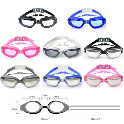HAIZID HD Anti-fog Waterproof Myopia Swimming Goggles, Optical Black, Optical Blue, Optical Pink, Optical Gray, Plating Black, Plating Gray, Plating Blue, Plating Pink, Myopia 150 Degrees, Myopia 200 Degrees, Myopia 250 Degrees, Myopia 300 Degrees�����...