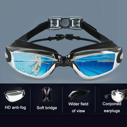 HAIZID HD Anti-fog Waterproof Myopia Swimming Goggles, Optical Black, Optical Blue, Optical Pink, Optical Gray, Plating Black, Plating Gray, Plating Blue, Plating Pink, Myopia 150 Degrees, Myopia 200 Degrees, Myopia 250 Degrees, Myopia 300 Degrees�����...