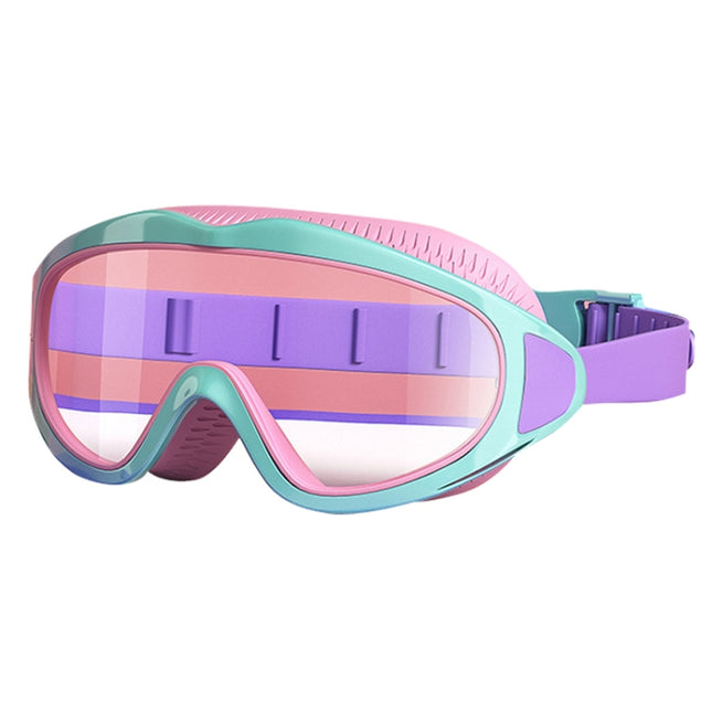 Anti-fog Children Swimming Goggles Comfortable Large Frame Diving Glasses, Macaron, Flush Tide Blue, Pumpkin Orange, Milk White, Ice Lake Blue, Pink Blue, Electroplating Lake Blue, Electroplating Milk White, Electroplating Milk Pink