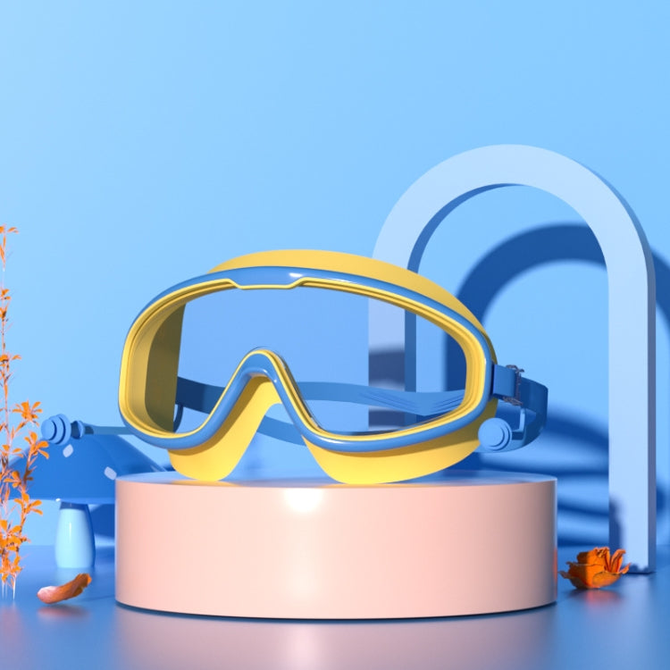 Large Frame Waterproof and Anti-fog HD Transparent Children Swimming Goggles, HD Transparent Swimming Goggles(White), HD Transparent Swimming Goggles(Pink), HD Transparent Swimming Goggles(Blue Yellow), HD Transparent Swimming Goggles(Blue White)������...