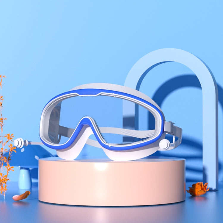 Large Frame Waterproof and Anti-fog HD Transparent Children Swimming Goggles, HD Transparent Swimming Goggles(White), HD Transparent Swimming Goggles(Pink), HD Transparent Swimming Goggles(Blue Yellow), HD Transparent Swimming Goggles(Blue White)������...