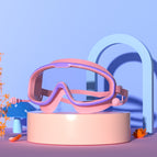HD Transparent Swimming Goggles(Purple Pink) / Purple Pink