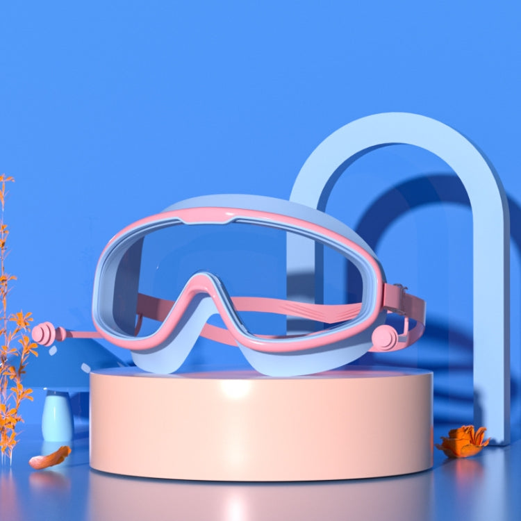 Large Frame Waterproof and Anti-fog HD Transparent Children Swimming Goggles, HD Transparent Swimming Goggles(White), HD Transparent Swimming Goggles(Pink), HD Transparent Swimming Goggles(Blue Yellow), HD Transparent Swimming Goggles(Blue White)������...