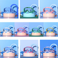 Large Frame Waterproof and Anti-fog HD Transparent Children Swimming Goggles, HD Transparent Swimming Goggles(White), HD Transparent Swimming Goggles(Pink), HD Transparent Swimming Goggles(Blue Yellow), HD Transparent Swimming Goggles(Blue White)������...