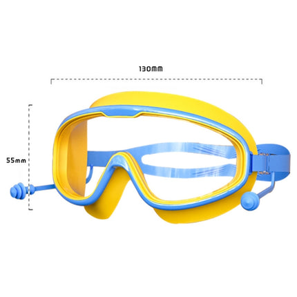 Large Frame Waterproof and Anti-fog HD Transparent Children Swimming Goggles, HD Transparent Swimming Goggles(White), HD Transparent Swimming Goggles(Pink), HD Transparent Swimming Goggles(Blue Yellow), HD Transparent Swimming Goggles(Blue White)������...