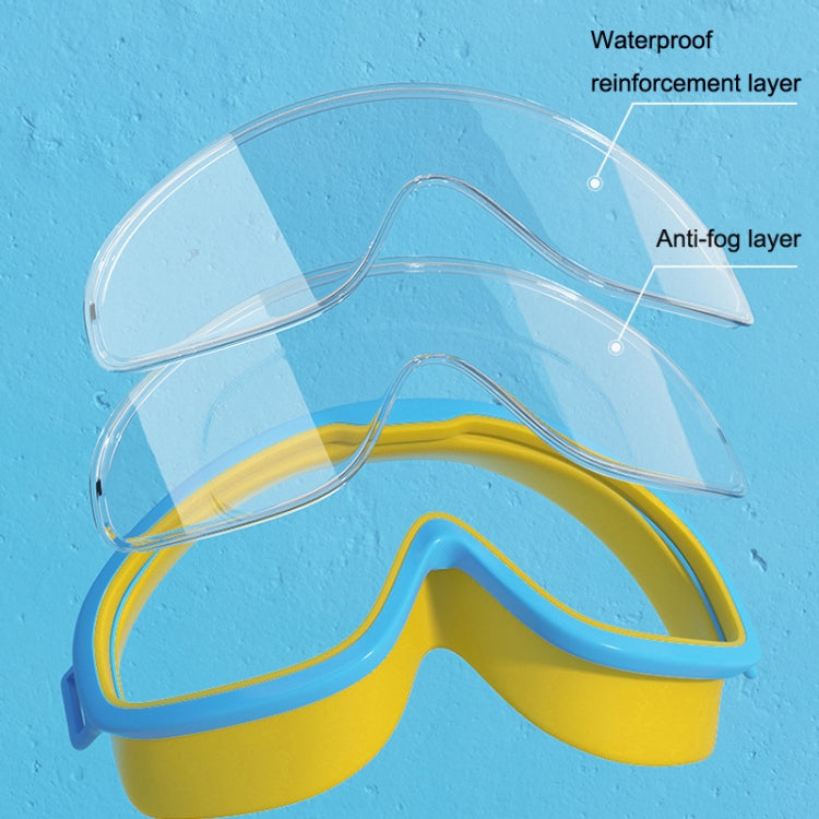 Large Frame Waterproof and Anti-fog HD Transparent Children Swimming Goggles, HD Transparent Swimming Goggles(White), HD Transparent Swimming Goggles(Pink), HD Transparent Swimming Goggles(Blue Yellow), HD Transparent Swimming Goggles(Blue White)������...