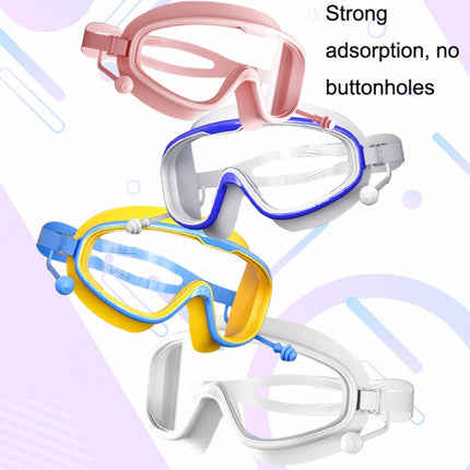 Large Frame Waterproof and Anti-fog HD Transparent Children Swimming Goggles, HD Transparent Swimming Goggles(White), HD Transparent Swimming Goggles(Pink), HD Transparent Swimming Goggles(Blue Yellow), HD Transparent Swimming Goggles(Blue White)������...