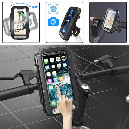 Bicycle Waterproof Bag Motorcycle Transparent Flip Phone Holder, Transparent Flip Bicycle Holder