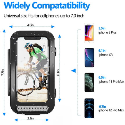 Bicycle Waterproof Bag Motorcycle Transparent Flip Phone Holder, Transparent Flip Bicycle Holder