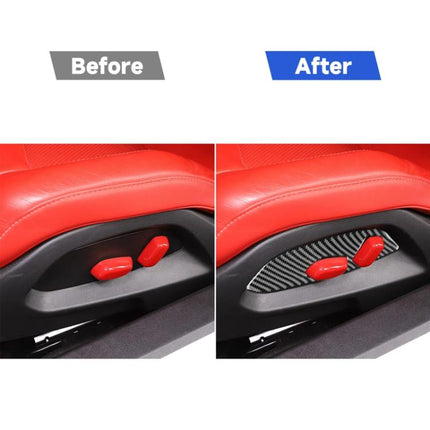 For Chevrolet Corvette C8 2pcs /Set Seat Adjustment Switch Frame Sticker