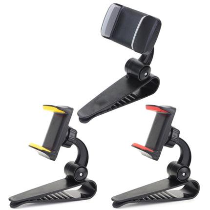 Car Sun Visor Bracket Car Mobile Phone Buckle Holder, Red, Yellow, Grey