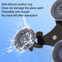 Car General Purpose Vehicle Bracket Suction Cup Fixed Glass Video Shooting Base, Suction Cup+PTZ, Suction Cup+PTZ+Gopro Screw, Suction Cup+PTZ+Phone Clip