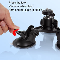 Car General Purpose Vehicle Bracket Suction Cup Fixed Glass Video Shooting Base, Suction Cup+PTZ, Suction Cup+PTZ+Gopro Screw, Suction Cup+PTZ+Phone Clip