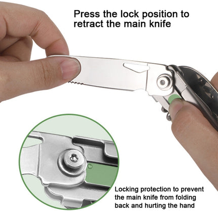 6-in-1 Folding Tableware (Fork/Knife/Spoon/Bottle Opener) for Camping and Survival