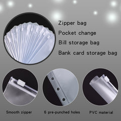 A6 Binder Budget Book Marbled Notebook PU Leather Binder