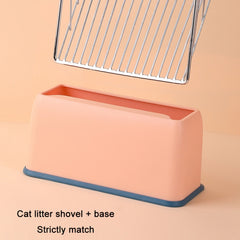 Metal Wooden Handle Cat Litter Remove Pet Cleaning Tool, Specification, Cat Litter Shovel, Base (Random  Color Delivery)