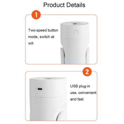 L09 USB Plug-in Rotating Colorful Night Light Humidifier, White, Pink, Black