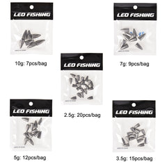 3 Bags LEO 27912 Lure Sea Rod Lead Drop Cast Fishing Sinker, Specification:, 2.5g, 3.5g, 5g, 7g, 10g