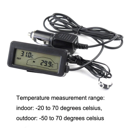 Car Inside and Outside Backlit Mini Digital Thermometer, Blue, Green, Red
